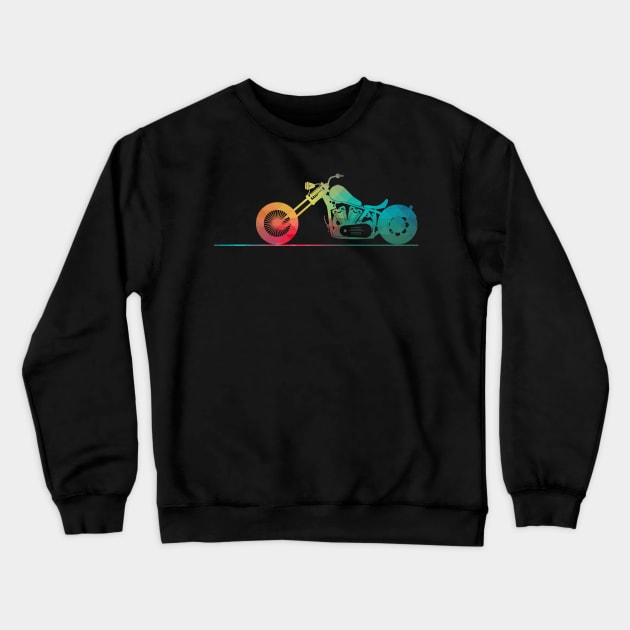 Moto rainbow line art Crewneck Sweatshirt by AdiDsgn